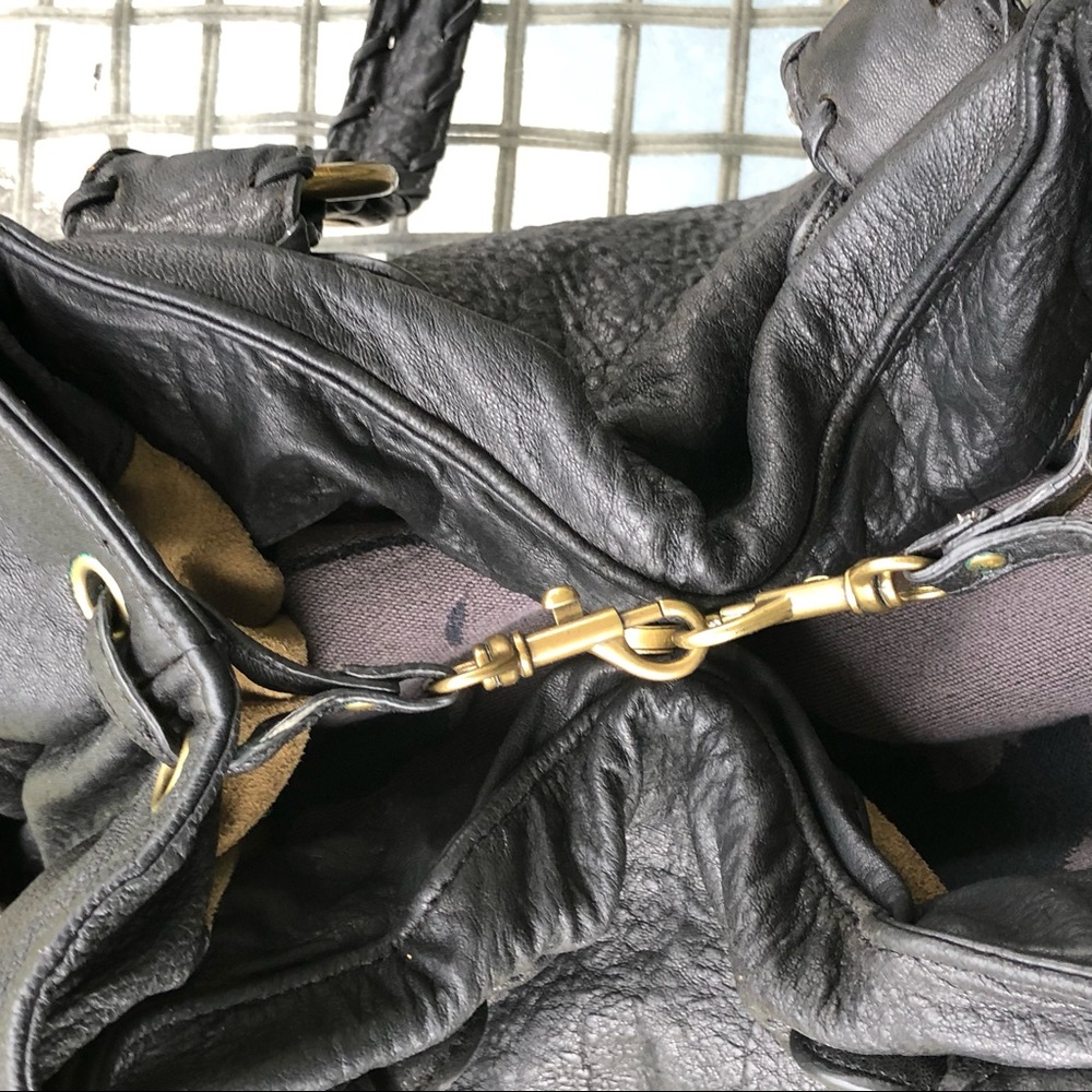 SOLD Kooba Black Pebbled Leather Hobo Bag Purse - Picture 11 of 14